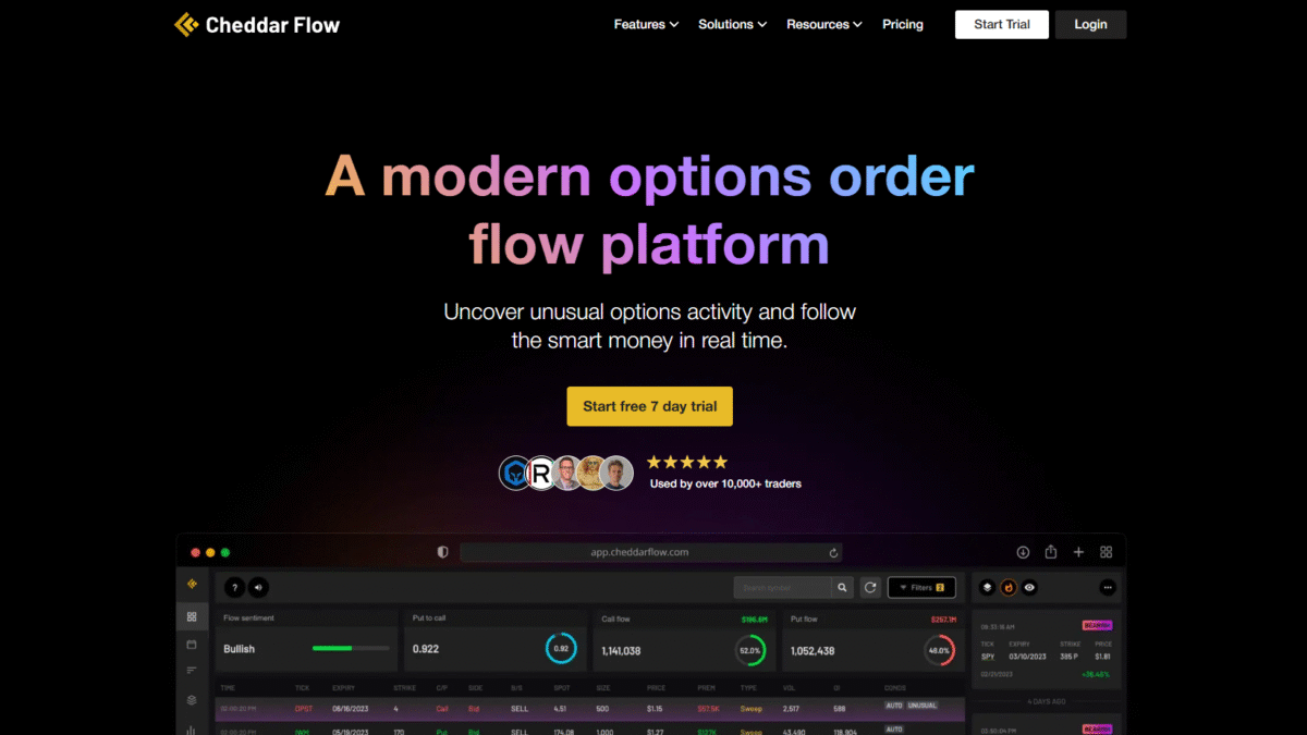 Cheddar Flow Homepage