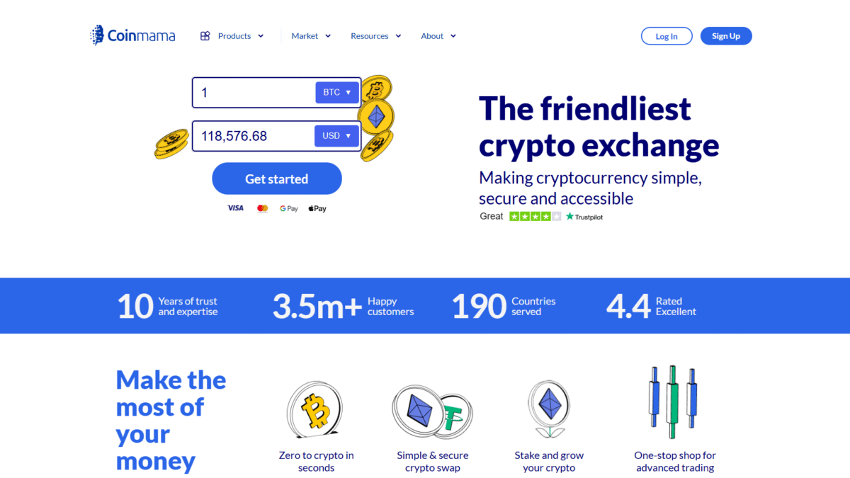 Coinmama Homepage