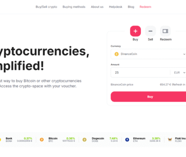 Crypto Voucher Homepage