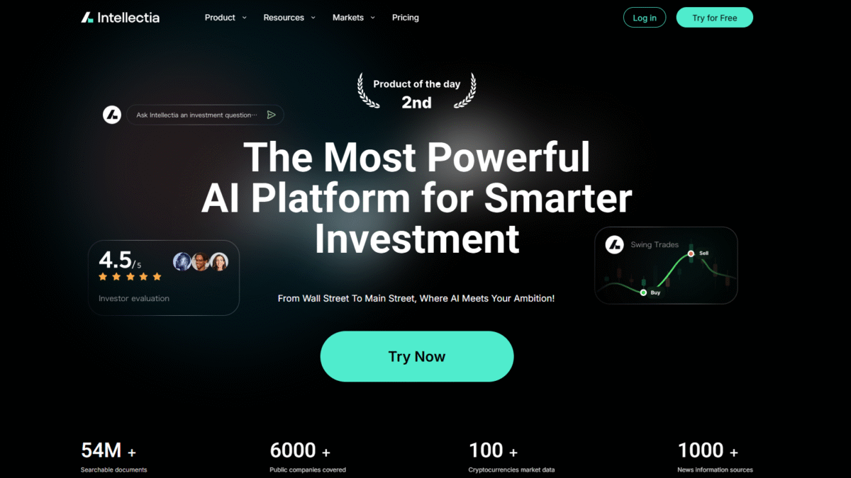 Intellectia Ai Homepage