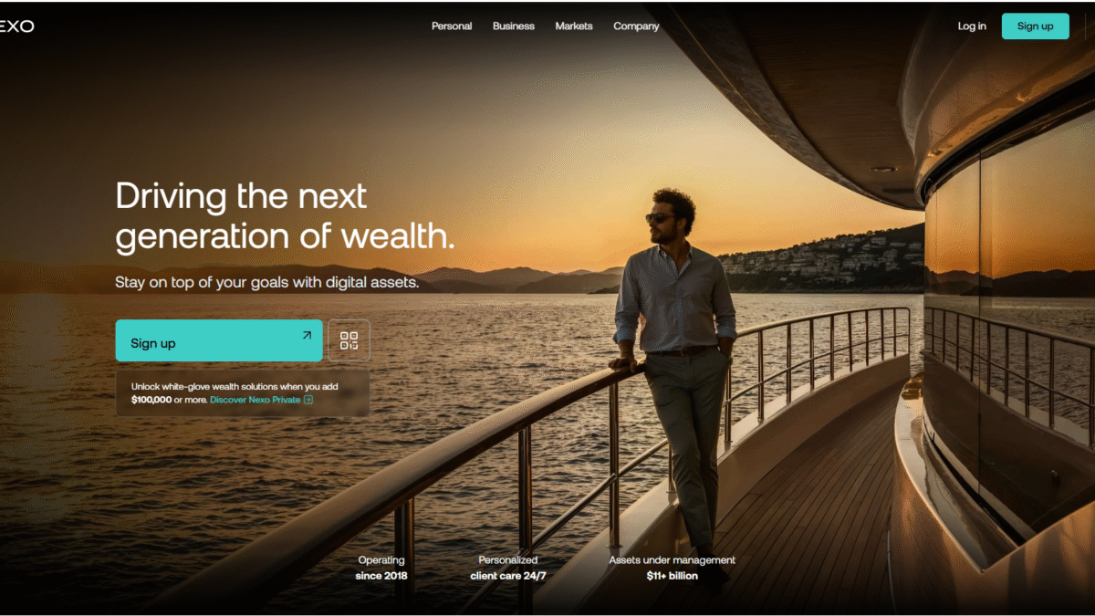 Nexo Homepage
